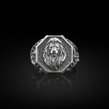 Anello con sigillo testa di