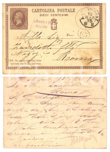1875 milano ditta manzoni - ditta,