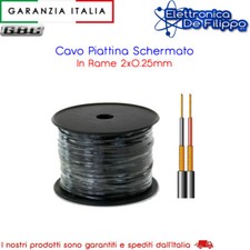 Cavo Piattina Nero Schermato