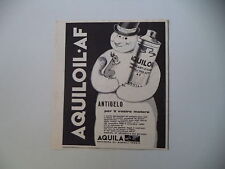 advertising Pubblicità 1961 AQUILA PETROLI AQUILOIL