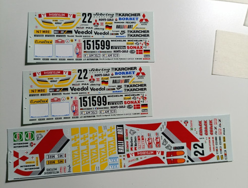 Decals mitsubishi lancer - decals, 1/43