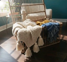Baule vintage in vimini rattan