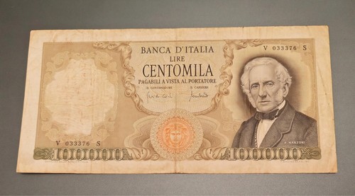 100000 lire manzoni 1970 - 100000,