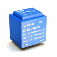 Trasformatore EI30 2,8VA primario 230V doppio secondario 15V Era ERA BV030-7593