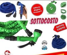 TUBO ESPANDIBILE 30 MT. ANNAFFIA GIARDINO + PISTOLA POMPA GIARDINAGGIO Blu