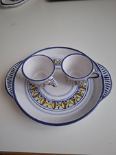 Vassoio e tazzine "MAIOLICA