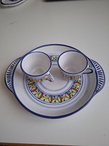 Vassoio tazzine maiolica - e,