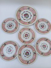 ♥ SERVIZIO 6 PIATTI PIANI IN CERAMICA DECORO TIPO LIMOGES + VASSOIO VINTAGE