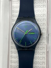 Orologio SWATCH New Gent BLUE REBEL (SO29N704)-Ø41mm-Data/Giorno-Blu/Verde-L@@K