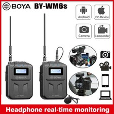 BOYA BY-WM6S Microfono Wireless UHF per Smartphone DSLR Videocamera Registratore Audio