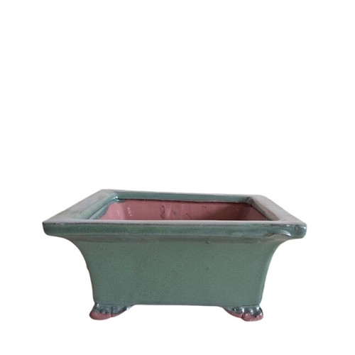 Vaso bonsai smaltato quadrato