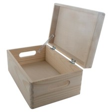 Scatola legno con - legno, coperchio