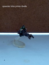 MICRO MACHINES STAR WARS GUERRE STELLARI SPEEDER BIKE PILOTA RIBELLE GIG/GALOOB