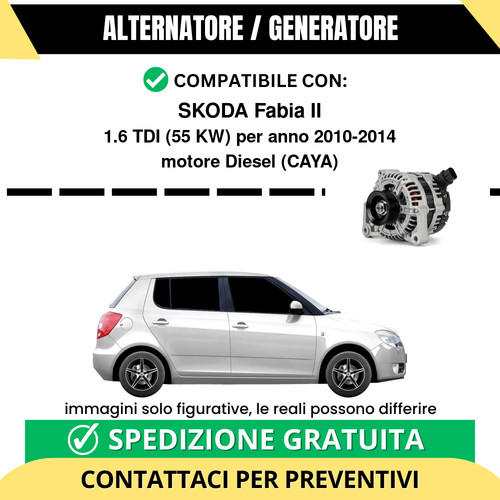 Alternatore skoda fabia 6 - alternatore, 1.6