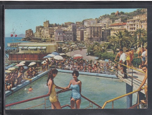 Cartolina genova pegli piscina - cartolina,
