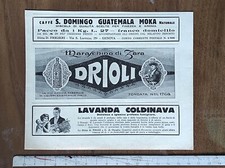 Antica pubblicità 1932 Caffè Frigieri Genova + Drioli Zara + Ditta Niggi Oneglia