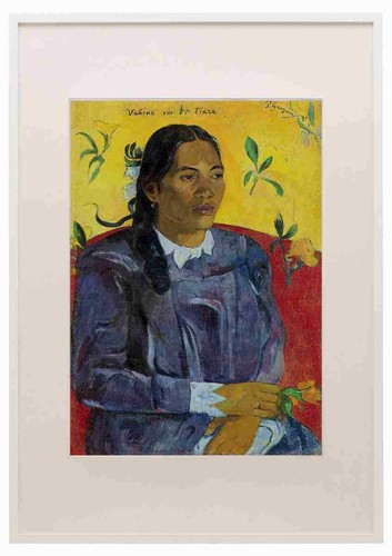 Quadro donna con - fiori, gauguin