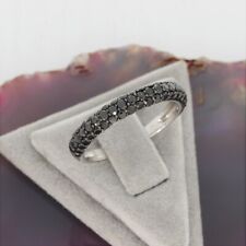 Valore 1390 € Anello con diamanti neri (1,00 carati) in oro bianco 750 18 carati