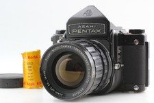 [Quasi come nuovo] Pentax 6x7 67 fotocamera pellicola rilevatore livello occhi obiettivo 75 mm f/4,5 GIAPPONE