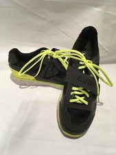 Scarpe da spinning GIRO nuove con etichette con ferramenta carbone scuro con lacci verde lime donna 7,5