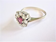 Anello In Oro Bianco 585 Con