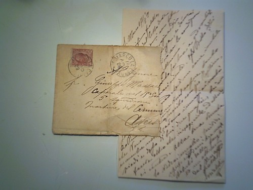Busta viaggiata con lettera - busta,