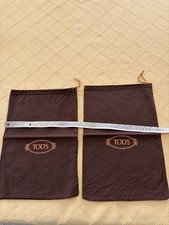 Set 2 pezzi dust bag sacchetti anti polvere marroni Tod’s originali borse scarpe
