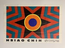 Hsiao Chin, manifesto originale mostra Galleria Il Canale (Venezia), 1966