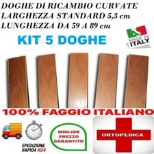 KIT5 DOGHE DI RICAMBIO PER RETI LETTO IN LEGNO-TUTTE LE MISURE-LARGHEZZA 5.3 cm
