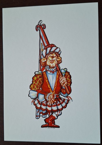 Cartolina alfiere contrada - alfiere,