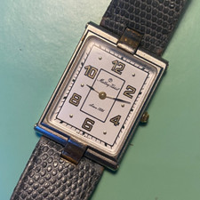 Orologio Vintage MATHEY TISSOT Tank Quarzo Svizzero Argento Gran Premio 1914 Berna