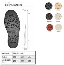 Suola in gomma leggera Vibram Cristy Morflex  per riparazione creazione scarpe