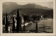 Riva Lago di Garda Lago di Garda Italia s/n cartolina ~1920/30 panoramica vista porto