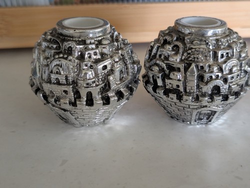 Portacandele vintage placcato
