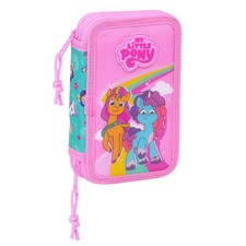 Astuccio Doppio My Little Pony Magic Rosa Turchese 12.5 x 19.5 x 4 cm 28 Pezz