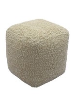 Coastal off white pouf - coastal, off-white