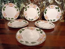 VILLEROY & BOCH Germany WILD ROSE - 6 piatti Ø 26 cm OTTIMI!