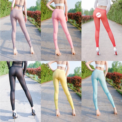 Leggings trasparenti lucidi - leggings, da