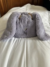 BORSA A TRACOLLA KATE SPADE BUNBUN PELLICCIA SINTETICA 3D CONIGLIETTO CONIGLIO con parapolvere