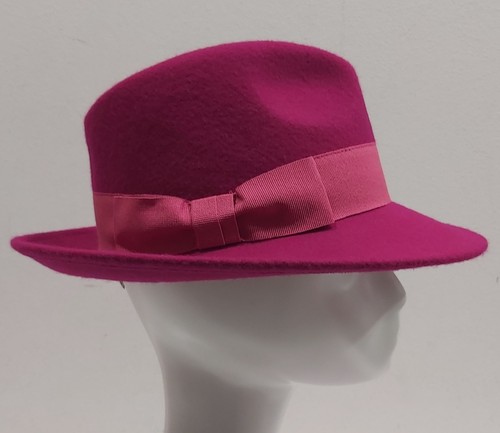 Cappello fuxia feltro - fuxia, lana