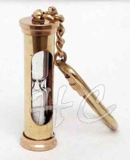 Portachiavi con ciondolo a clessidra nautico sabbia timer portachiavi ottone