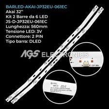 KIT 2 BARRE STRIP 6 LED TV