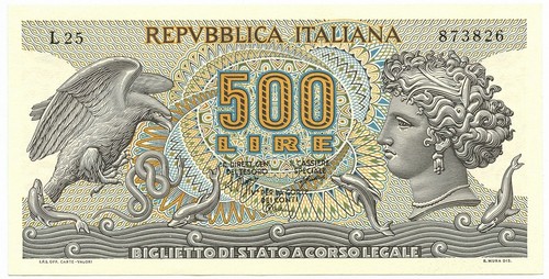 500 lire biglietto stato - 500,