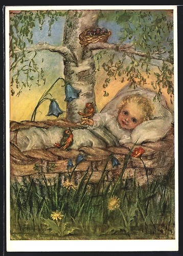 Cartolina artista maria - cartolina,