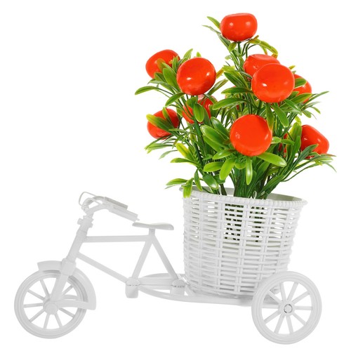 Fiore finto con cestino bici - fiore,