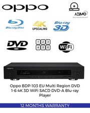 Oppo BDP-103 EU Lettore Blu-ray DVD 1-6 4K 3D SACD DVD-A Multi Region