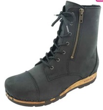 Woody Herta Nero stivali da donna scarpe in legno scarpe dal 36 al 43