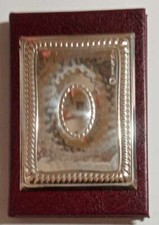 AGENDINA TELEFONICA IN ARGENTO E PELLE- SENZA SCATOLA