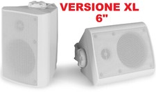 Coppia casse altoparlanti diffusori parete angolo muro 6" bianco speaker cassa 6
