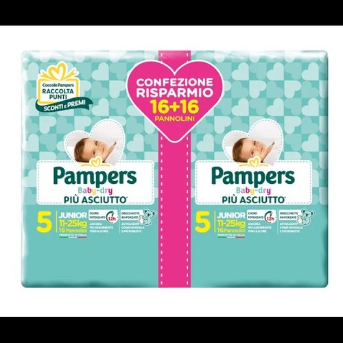 Pampers baby dry pacco doppio - dry,